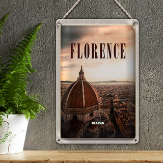 Blechschild Reise 20x30cm Florence Italy Urlaub Reiseziel