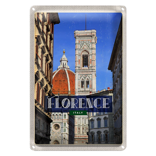 Blechschild Reise 20x30cm Florence Italy Urlaub Toscana