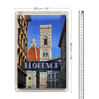 Blechschild Reise 20x30cm Florence Italy Urlaub Toscana