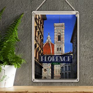 Blechschild Reise 20x30cm Florence Italy Urlaub Toscana