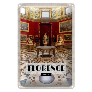 Blechschild Reise 20x30cm Florence Italy Schloss Toscana