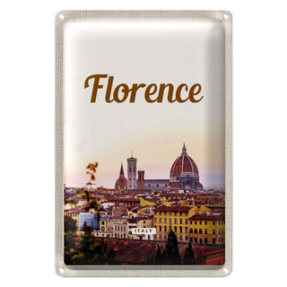 Blechschild Reise 20x30cm Florence Italy Italien Urlaub Toscana
