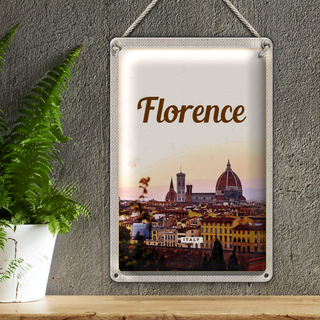 Blechschild Reise 20x30cm Florence Italy Italien Urlaub Toscana