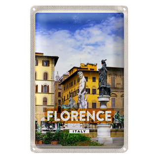 Blechschild Reise 20x30cm Florence Italy Italien Urlaub
