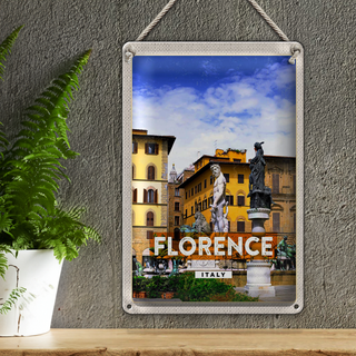 Blechschild Reise 20x30cm Florence Italy Italien Urlaub