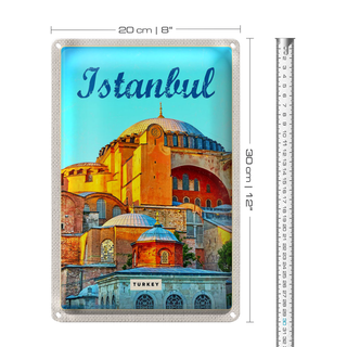Blechschild Reise 20x30cm Istanbul Turkey Bild Urlaub