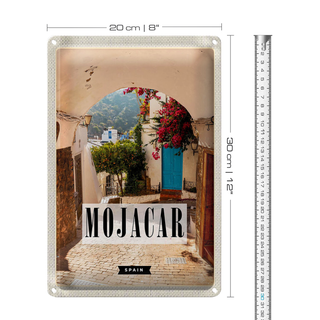 Blechschild Reise 20x30cm Mojacar Spain Spanien Urlaub