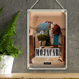 Blechschild Reise 20x30cm Mojacar Spain Spanien Urlaub