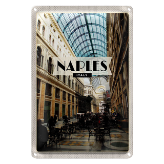Blechschild Reise 20x30cm Naples Italy Neapel Galleria