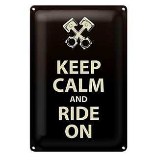 Blechschild Spruch 20x30cm Keep calm and ride on