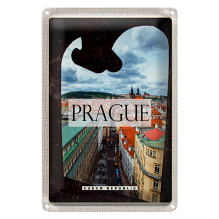Blechschild Reise 20x30cm Prague Altstadt Tschechien