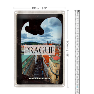 Blechschild Reise 20x30cm Prague Altstadt Tschechien