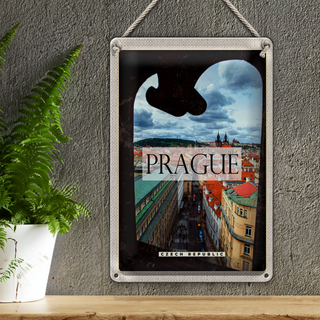 Blechschild Reise 20x30cm Prague Altstadt Tschechien