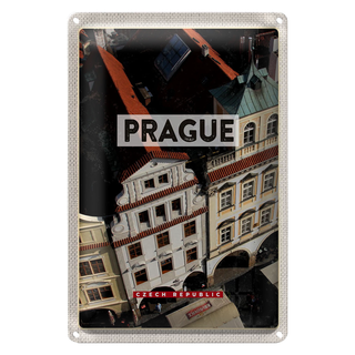 Blechschild Reise 20x30cm Prague Prag Altstadt Tschechien
