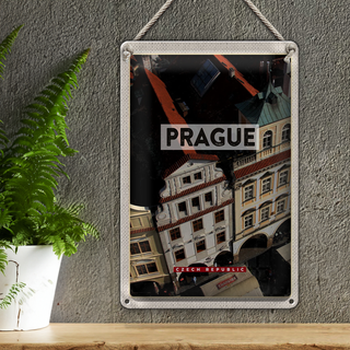 Blechschild Reise 20x30cm Prague Prag Altstadt Tschechien