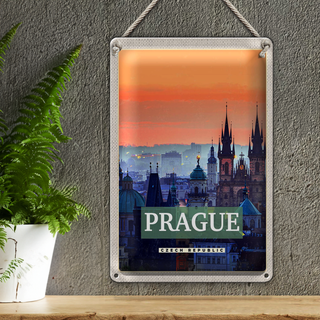 Blechschild Reise 20x30cm Prague Altstadt Prag Tschechien