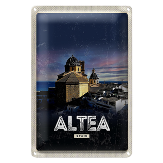 Blechschild Reise 20x30cm Retro Altea Spain Spanien Poster