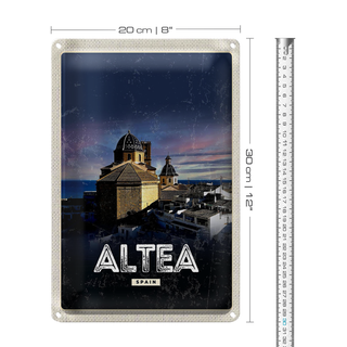 Blechschild Reise 20x30cm Retro Altea Spain Spanien Poster