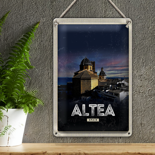 Blechschild Reise 20x30cm Retro Altea Spain Spanien Poster