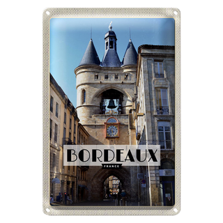 Blechschild Reise 20x30cm Bordeaux France Hafenstadt