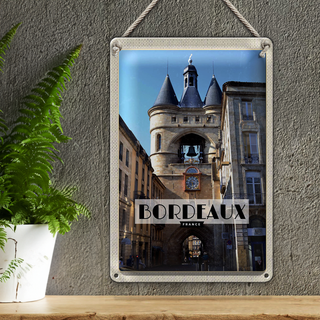 Blechschild Reise 20x30cm Bordeaux France Hafenstadt