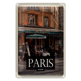 Blechschild Reise 20x30cm Paris Cafe Restaurant