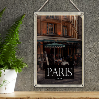 Blechschild Reise 20x30cm Paris Cafe Restaurant