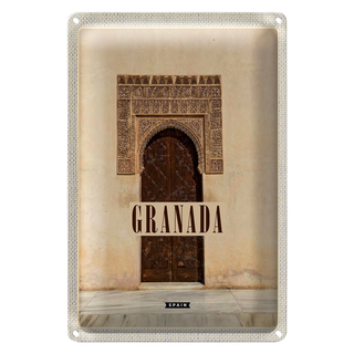 Blechschild Reise 20x30cm Granada Spain Tourismus Poster