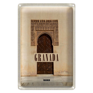 Blechschild Reise 20x30cm Granada Spain Tourismus Poster