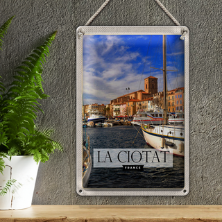 Blechschild Reise 20x30cm La ciotat France Meer Jachten Urlaub