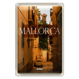 Blechschild Reise 20x30cm Mallorca Spain Altstadt Palmas