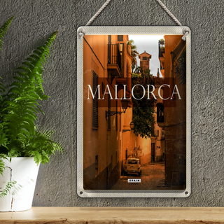 Blechschild Reise 20x30cm Mallorca Spain Altstadt Palmas