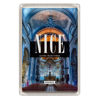 Blechschild Reise 20x30cm Nice Alpes Maritimes France