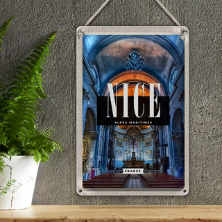 Blechschild Reise 20x30cm Nice Alpes Maritimes France