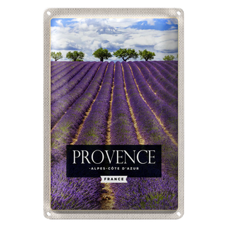 Blechschild Reise 20x30cm provence alpes cote d'azur Lavendel