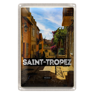 Blechschild Reise 20x30cm Saint Tropez France Hafenort