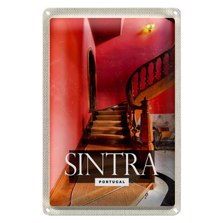 Blechschild Reise 20x30cm Sintra Portugal Pena Palace Tourismus