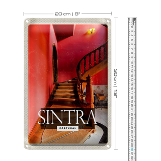 Blechschild Reise 20x30cm Sintra Portugal Pena Palace Tourismus