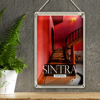 Blechschild Reise 20x30cm Sintra Portugal Pena Palace Tourismus