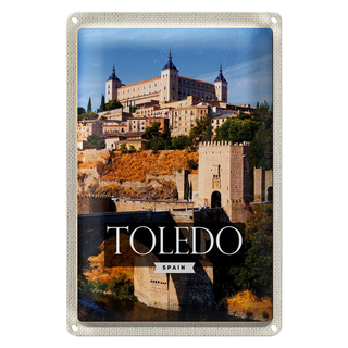 Blechschild Reise 20x30cm Tolerado Spain Altstadt Reiseziel