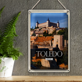 Blechschild Reise 20x30cm Tolerado Spain Altstadt Reiseziel