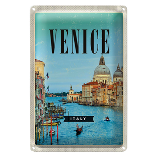 Blechschild Reise 20x30cm Venedig Venice Italy Meer Urlaub