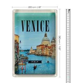 Blechschild Reise 20x30cm Venedig Venice Italy Meer Urlaub