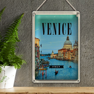 Blechschild Reise 20x30cm Venedig Venice Italy Meer Urlaub