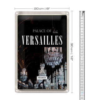 Blechschild Reise 20x30cm Palace of Versailles France Schloss