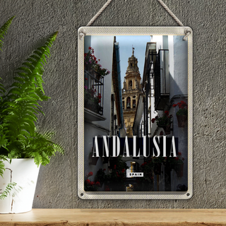 Blechschild Reise 20x30cm Andalusia Spain Spainen Reiseziel