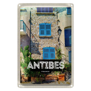 Blechschild Reise 20x30cm Antibes France Altstadt Reiseziel