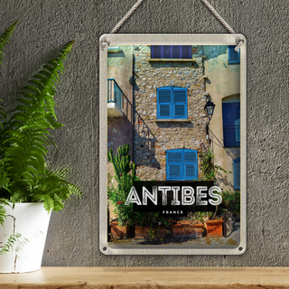 Blechschild Reise 20x30cm Antibes France Altstadt Reiseziel