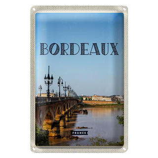 Blechschild Reise 20x30cm Bordeaux France Reiseziel