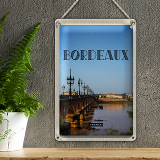 Blechschild Reise 20x30cm Bordeaux France Reiseziel